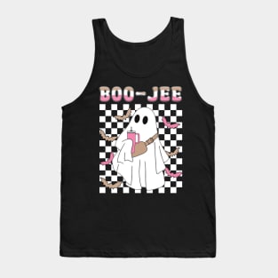 Spooky Season Cute Ghost Halloween Costume Boujee Boo-Jee Tank Top